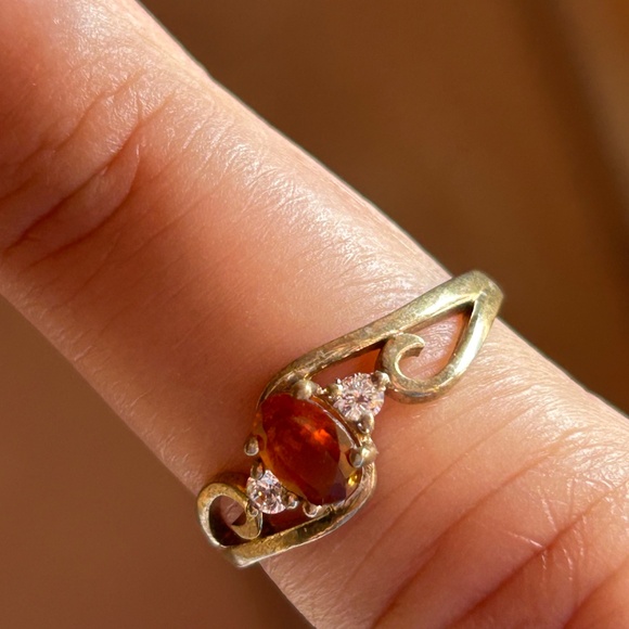 Energy Muse Orange Kyanite Ring Women Crystal - Picture 3 of 6